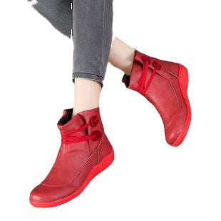 Damen Modische Winterstiefeletten mit praktischer Schnürung und rutschfester Sohle R&B