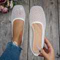 Damen atmungsaktive Slip-On Ballerinas mit flexiblem Netzdesign R&B