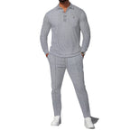 Herren eleganter Freizeitanzug mit strukturiertem Oberteil und modischen Hosen R&B