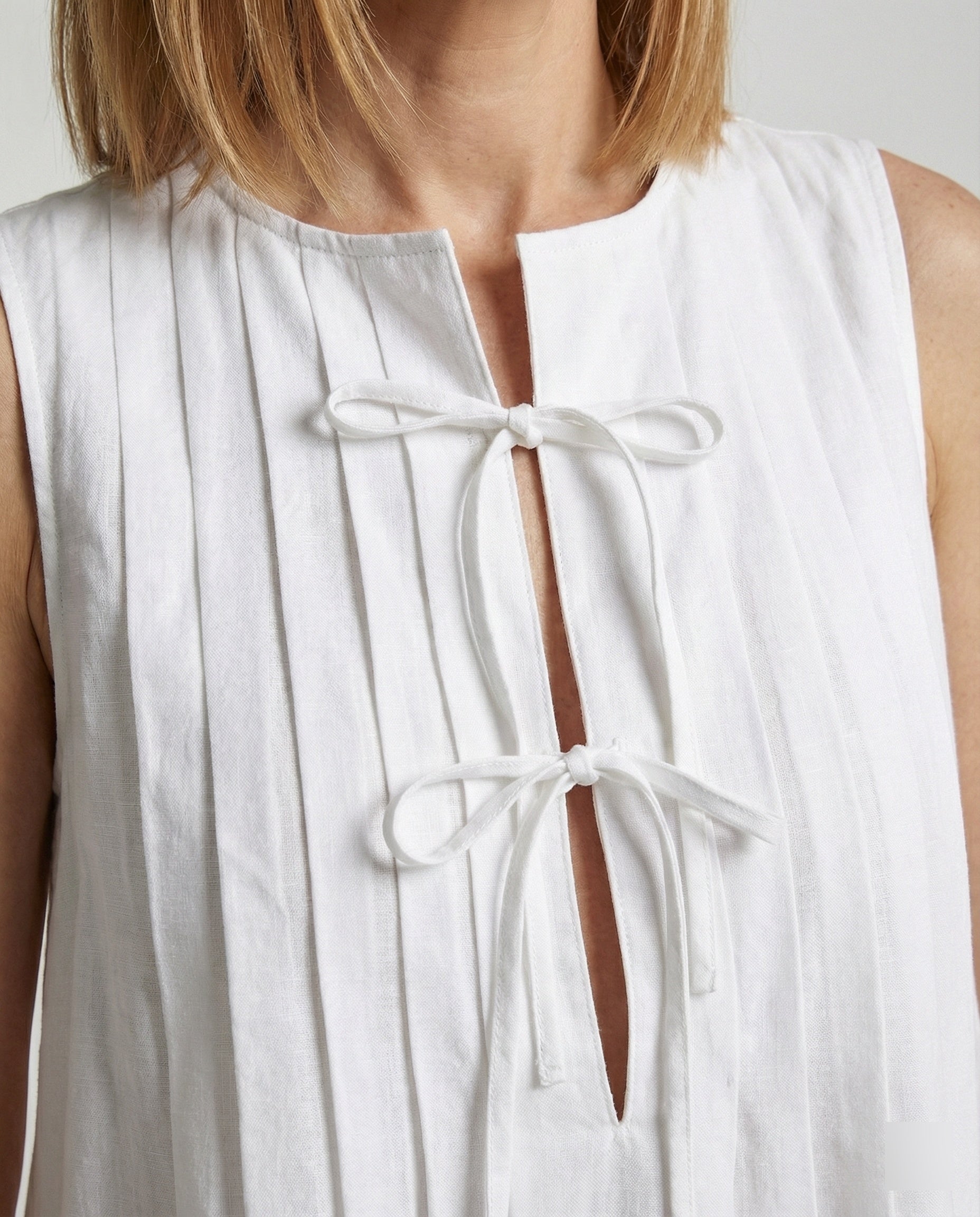 Damen Freizeitkleid ärmellos mit Plissee
