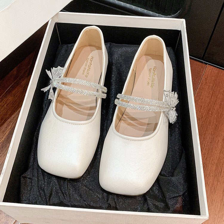 Damen Ballerina Schuhe mit dekorativen Schmuckdetails R&B