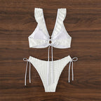 Damen Bikini-Set mit verstellbaren Trägern und frilly Details R&B