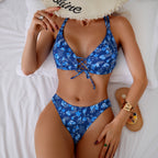 Damen Triangel-Bikini mit Schnüroptik R&B