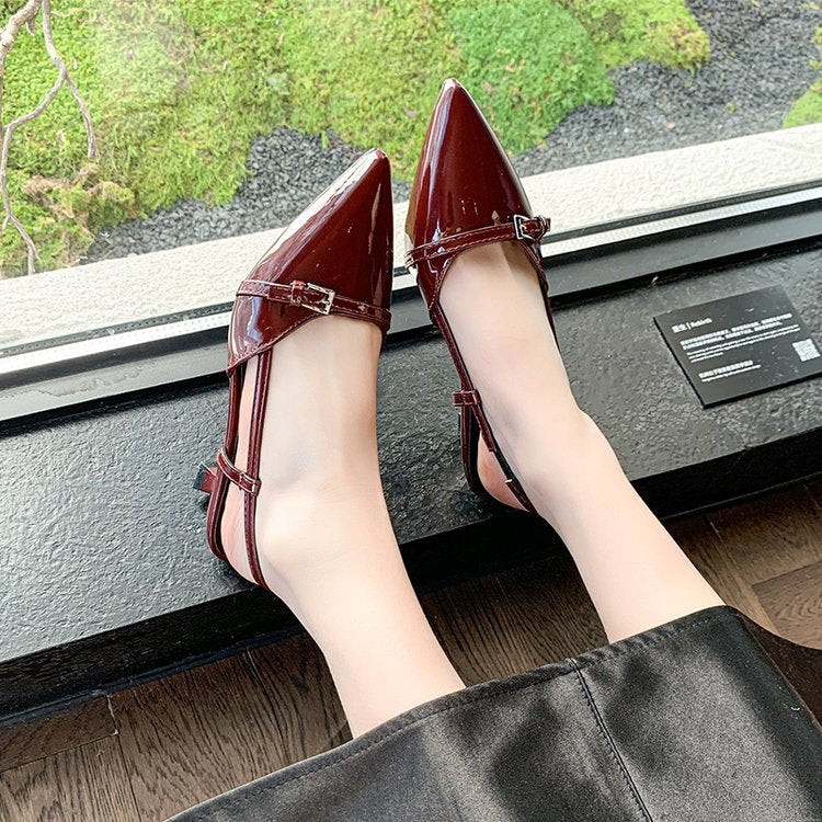 Damen elegante Slingback-Pumps mit spitz zulaufendem Design R&B