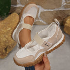 Damen Sportliche Sneakers mit atmungsaktivem Mesh-Obermaterial und flexiblem Klettverschluss R&B