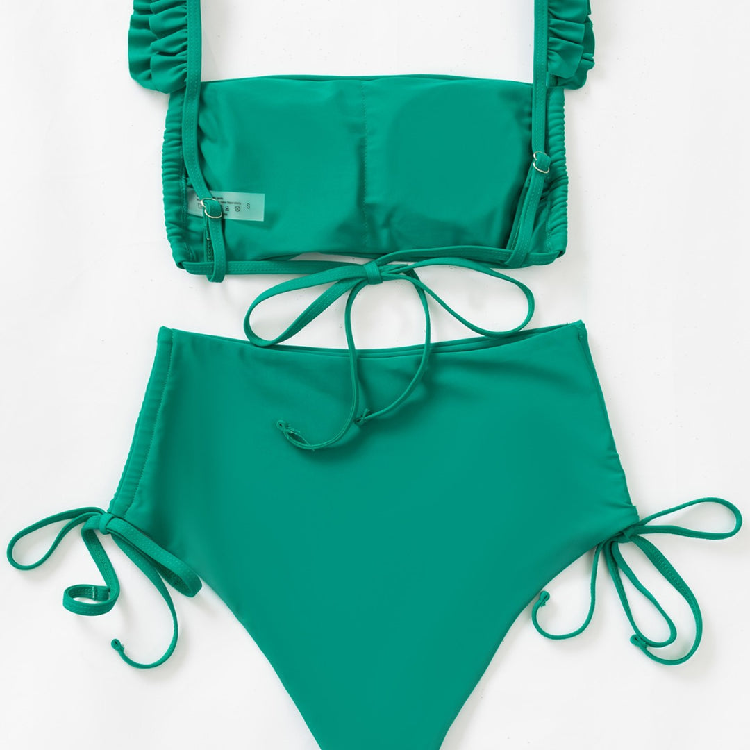 Damen Bandeau-Bikini mit verspielten Rüschen R&B