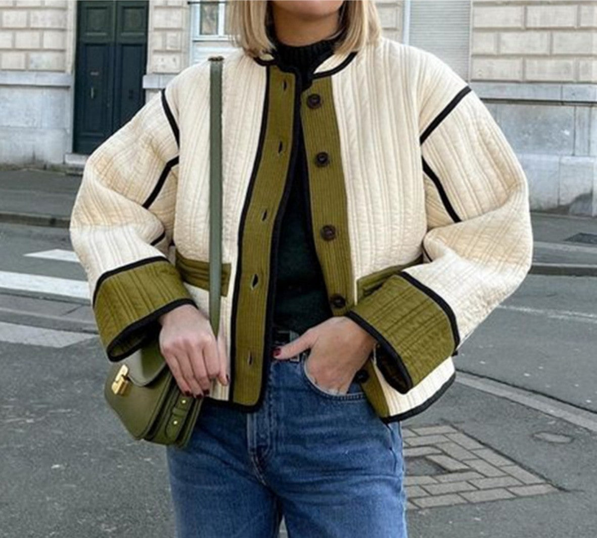 Damen modische Steppjacke R&B