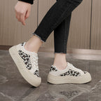 Damen Sneaker mit animalischem Muster und bequemer Sohle R&B