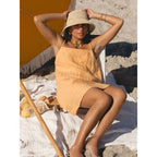Damen Leichtes Sommerkleid mit Spaghetti-Trägern und fließendem Schnitt R&B