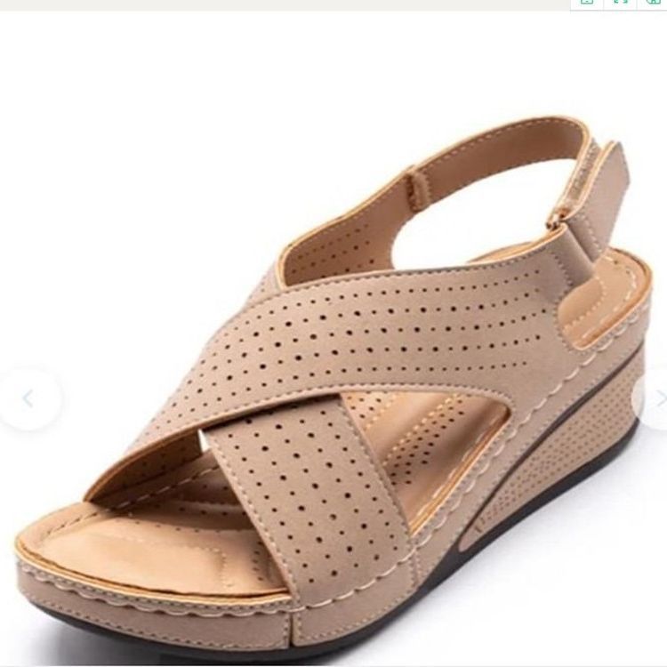 Damen Wedge-Sandalen mit atmungsaktiven Einsätzen und komfortablem Fußbett R&B