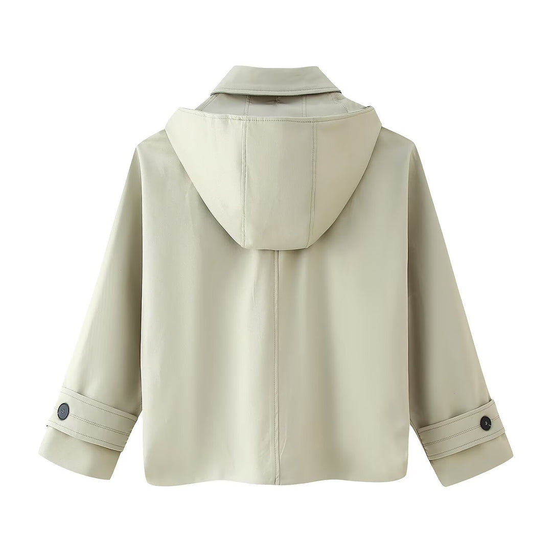 Damen Übergangsjacke mit Kapuze und praktischen Taschen R&B