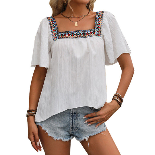 Damen Luftige Sommerbluse mit Stickereien R&B