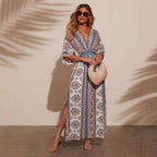 Damen Leichtes Maxikleid mit floralem Muster und lässigem Schnitt R&B