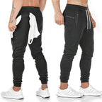 Herren bequeme Jogginghose mit praktischen Reißverschlusstaschen und elastischem Bund R&B