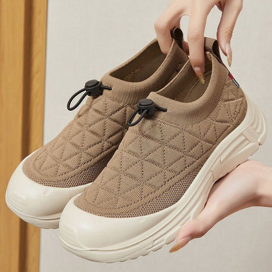 Damen Ultraleichte Slip-On Sneakers mit elastischem Ansatz und rutschfester Sohle R&B