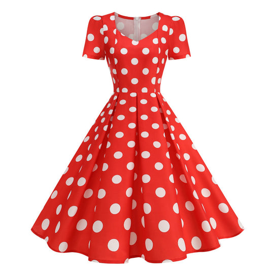Damen Freizeitkleid mit floralem Design und schwingendem Rock R&B