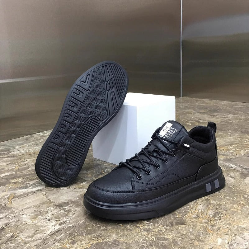Damen modische Leder Sneakers mit rutschfester Sohle R&B