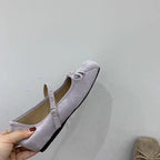 Damen elegante Ballerinas mit dekorativen Schleifen und komfortablem Riemchen R&B