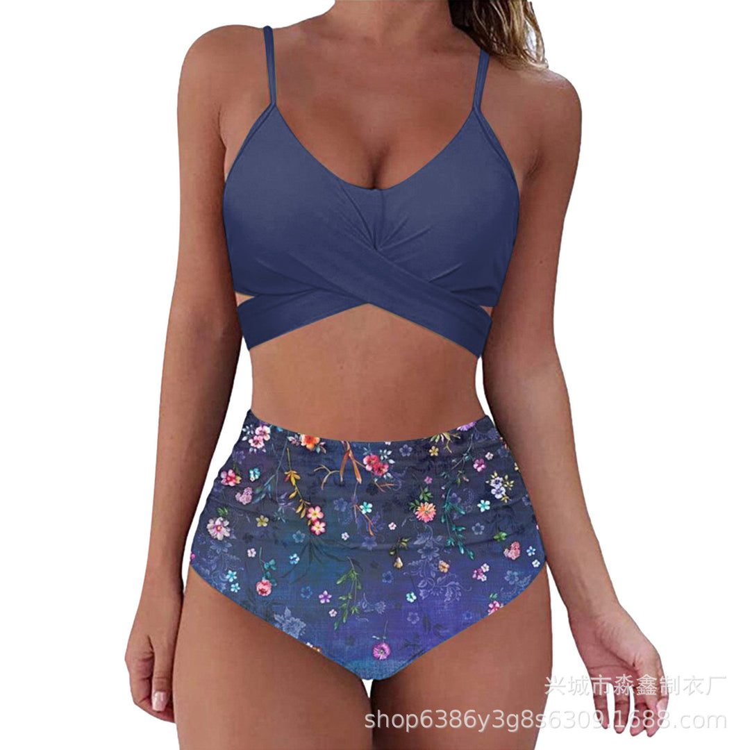 Damen Crop-Top Bikini-Set mit geflochtenem Design R&B