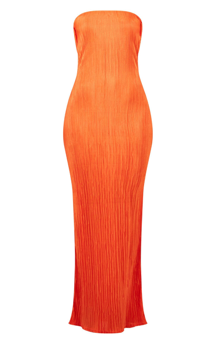 Damen figurbetontes Strapless-Kleid mit floralen Elementen R&B