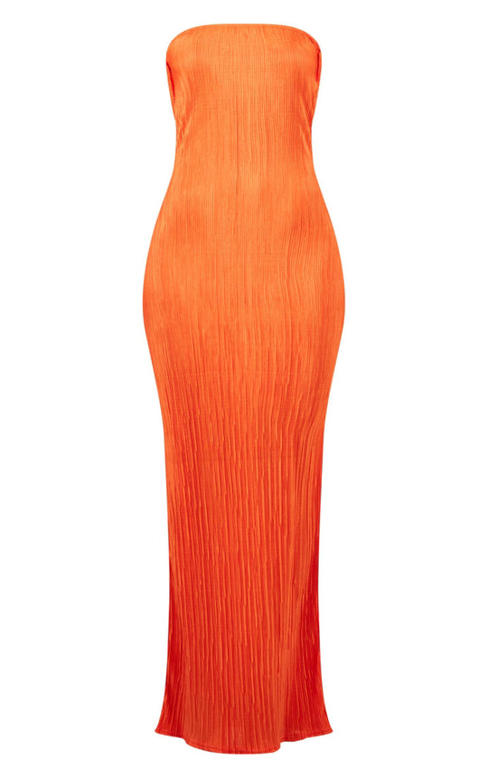 Damen figurbetontes Strapless-Kleid mit floralen Elementen R&B