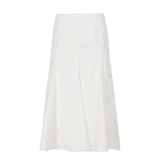 Damen Eleganter, fließender Midirock mit elastischem Bund R&B