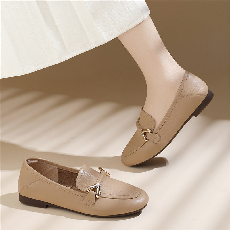 Damen Elegante Mokassins mit modischem Schnallen-Design R&B