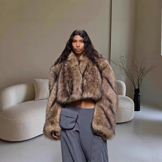 Damen Kunstfelljacke R&B