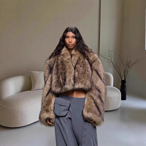 Damen Kunstfelljacke R&B