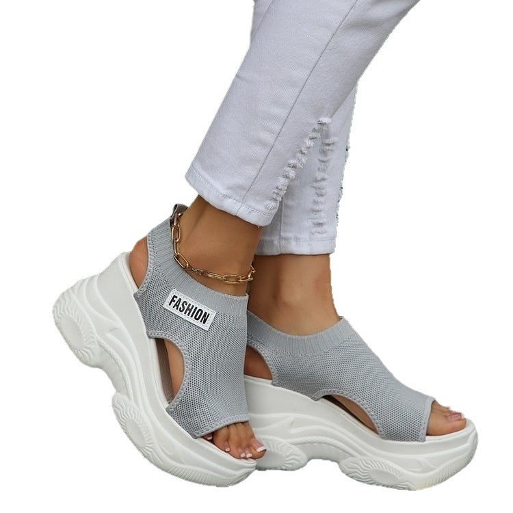 Damen Sandalen mit modernem Plateau-Design R&B