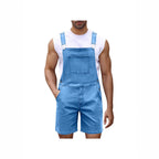 Herren Lässige Denim-Latzhose R&B