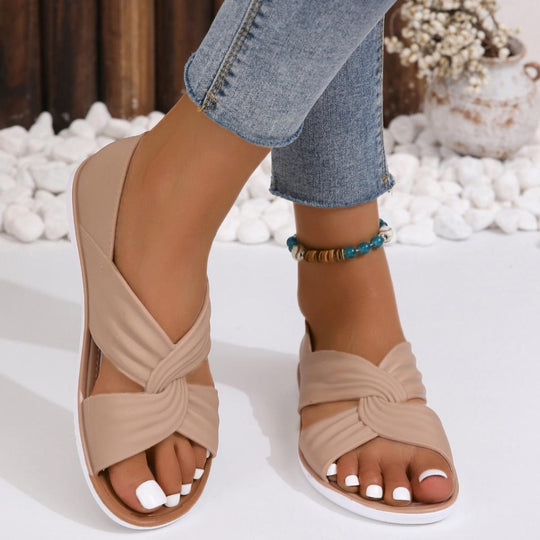 Damen Komfortable Riemchensandalen mit geschwungenem Design R&B