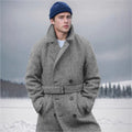 Herren eleganter und warmer Wollmantel R&B