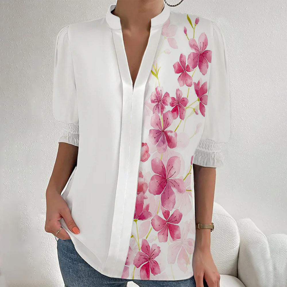 Damen Bluse mit elegantem Floral-Design R&B