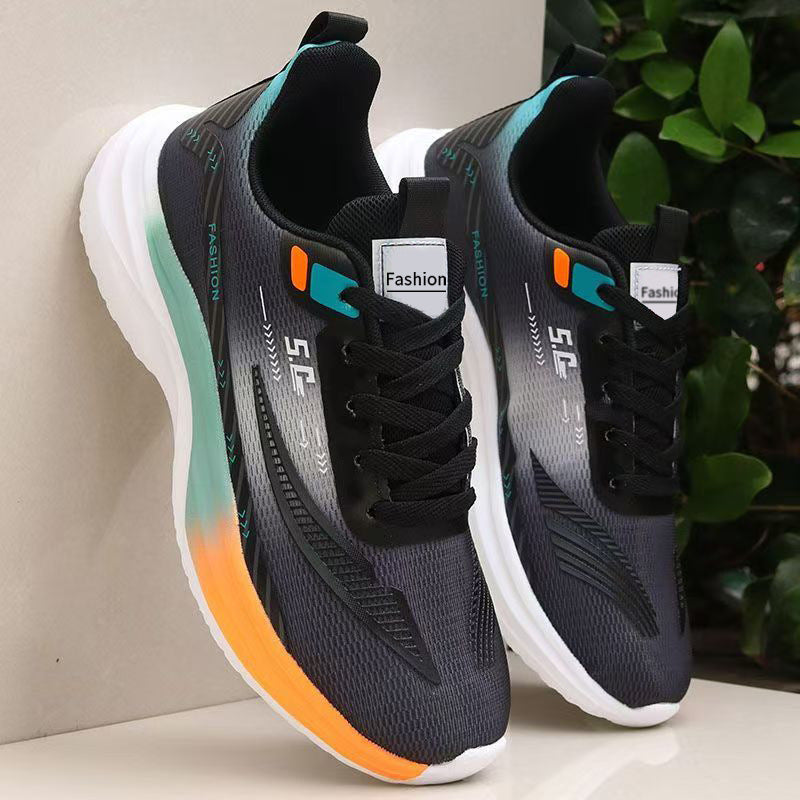 Damen Sportliche Laufschuhe mit atmungsaktiver Oberflächenstruktur und elastischer Dämpfung R&B