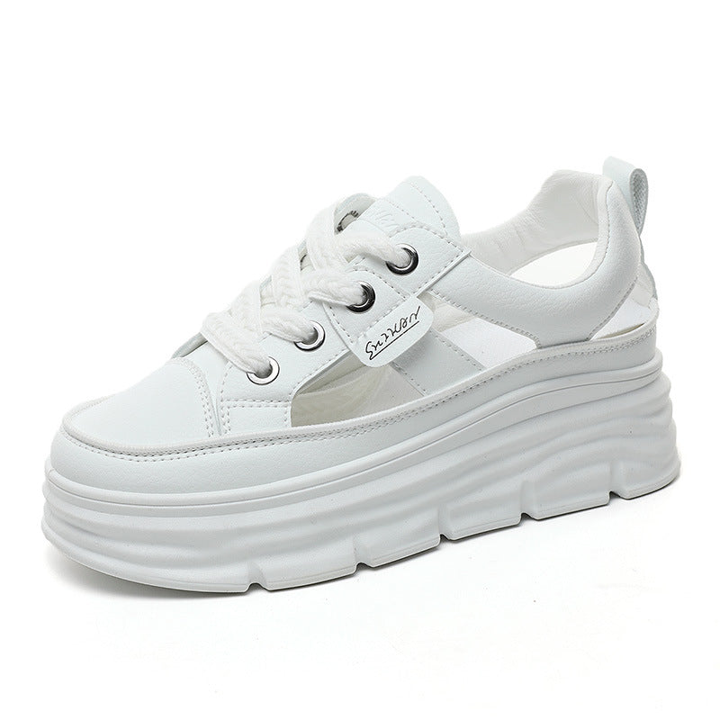 Damen Plateau Sneakers mit modischem Akzent und rutschfester Sohle R&B