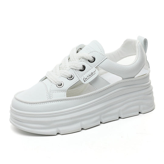 Damen Plateau Sneakers mit modischem Akzent und rutschfester Sohle R&B