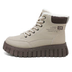 Damen Winterliche Schnürboots mit flauschigem Innenfutter und stabiler Profilsohle R&B