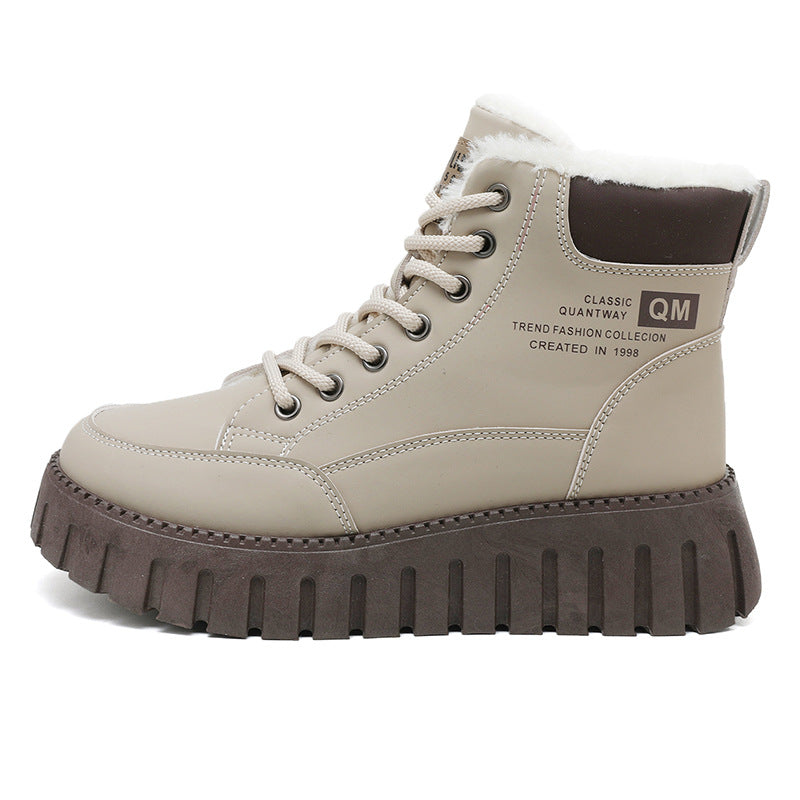 Damen Winterliche Schnürboots mit flauschigem Innenfutter und stabiler Profilsohle R&B