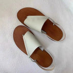Damen Zehentrenner-Sandalen mit ergonomischem Fußbett aus hochwertigem Naturmaterial R&B