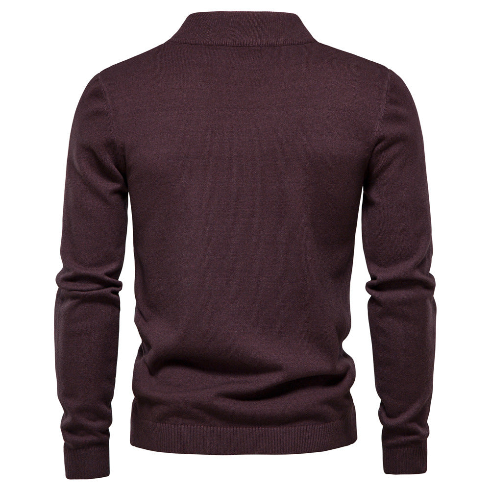 Herren Rollkragenpullover aus weichem Strickmaterial mit feiner Rippstruktur