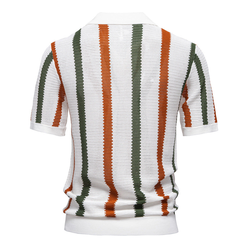 Herren Polo-Shirt mit modernem Textilmuster