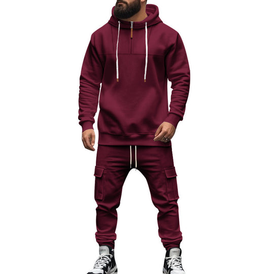 Herren Kapuzensweatshirt und Cargo-Hose Set R&B