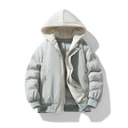 Damen wattierte Übergangsjacke mit abnehmbarem Kapuzensystem und stylischem Innenfutter