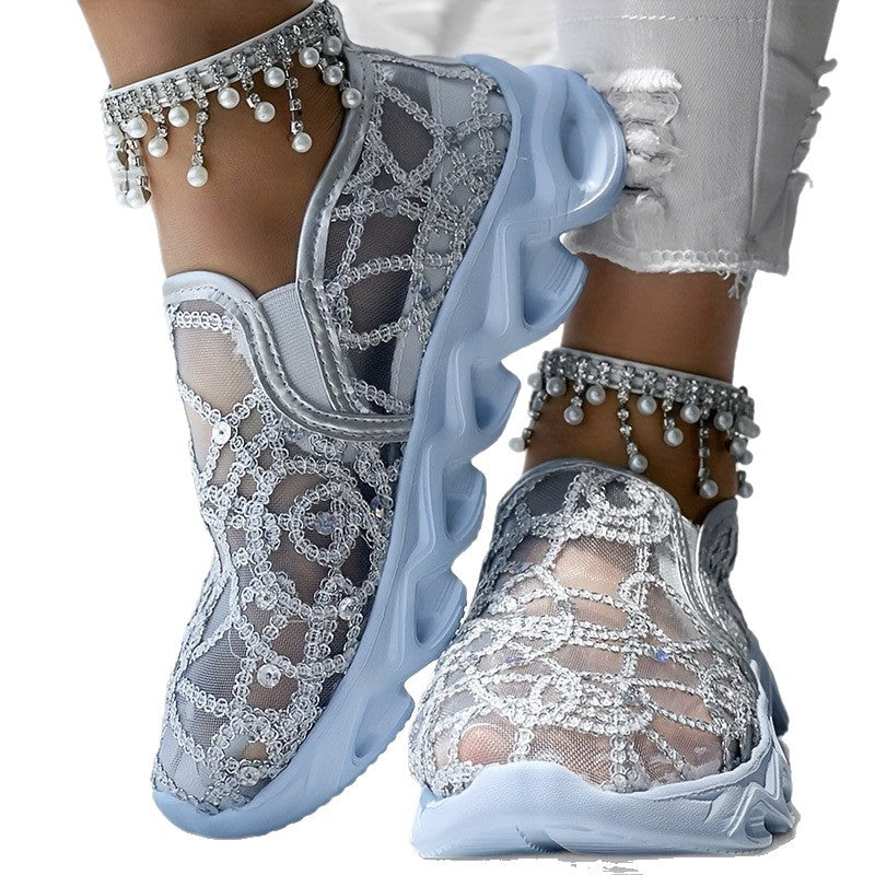 Damen Atmungsaktive und modische Slip-On Sneakers