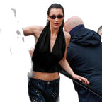 Damen Halter-Oberteil mit tiefem V-Ausschnitt und figurformendem Schnitt R&B