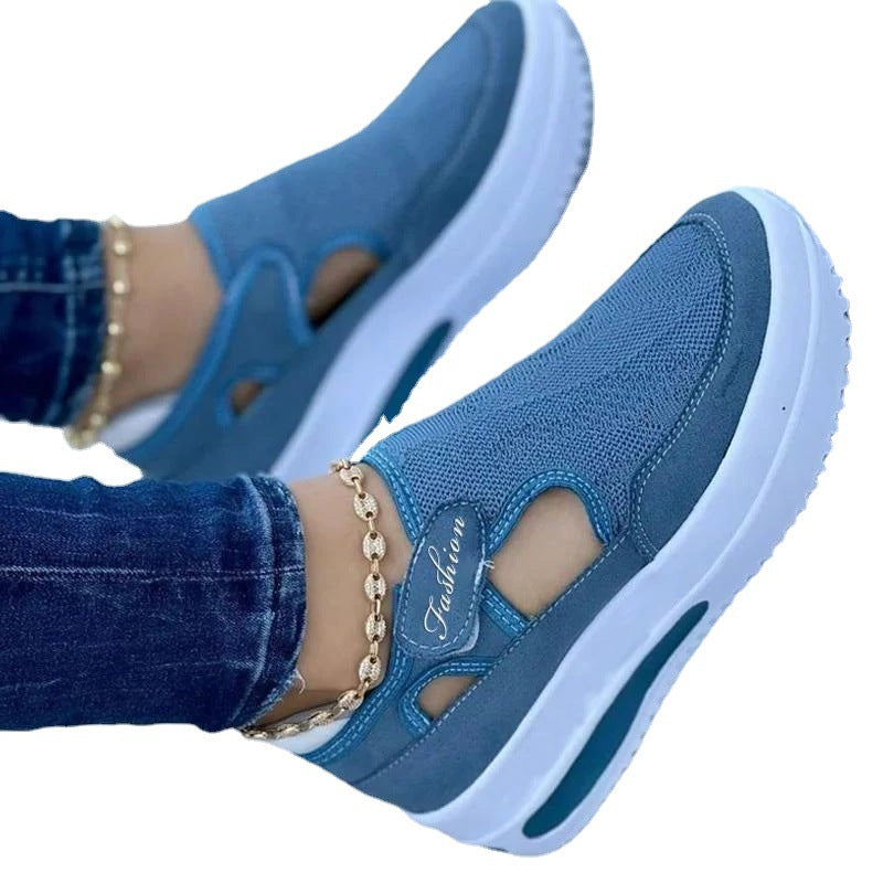 Damen Sportliche Sneaker mit atmungsaktivem Mesh und rutschfester Sohle R&B