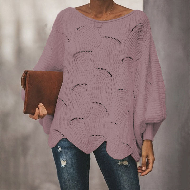Damen Elegantes Strickoberteil mit lockerer Passform und luftigen Maschen R&B