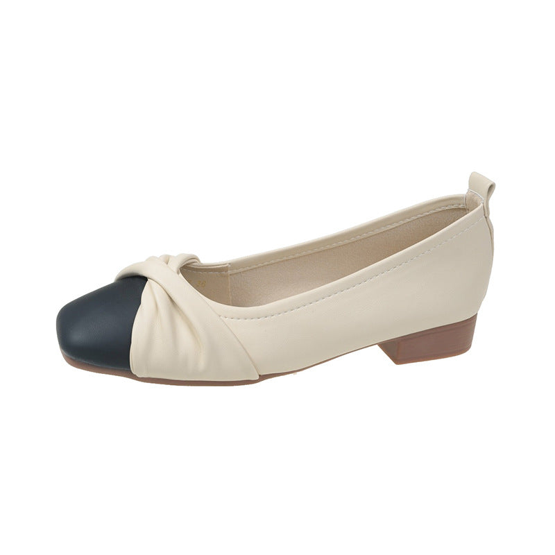 Damen elegante Ballerinas mit modischem Knotted-Design und hochwertigem Leder R&B