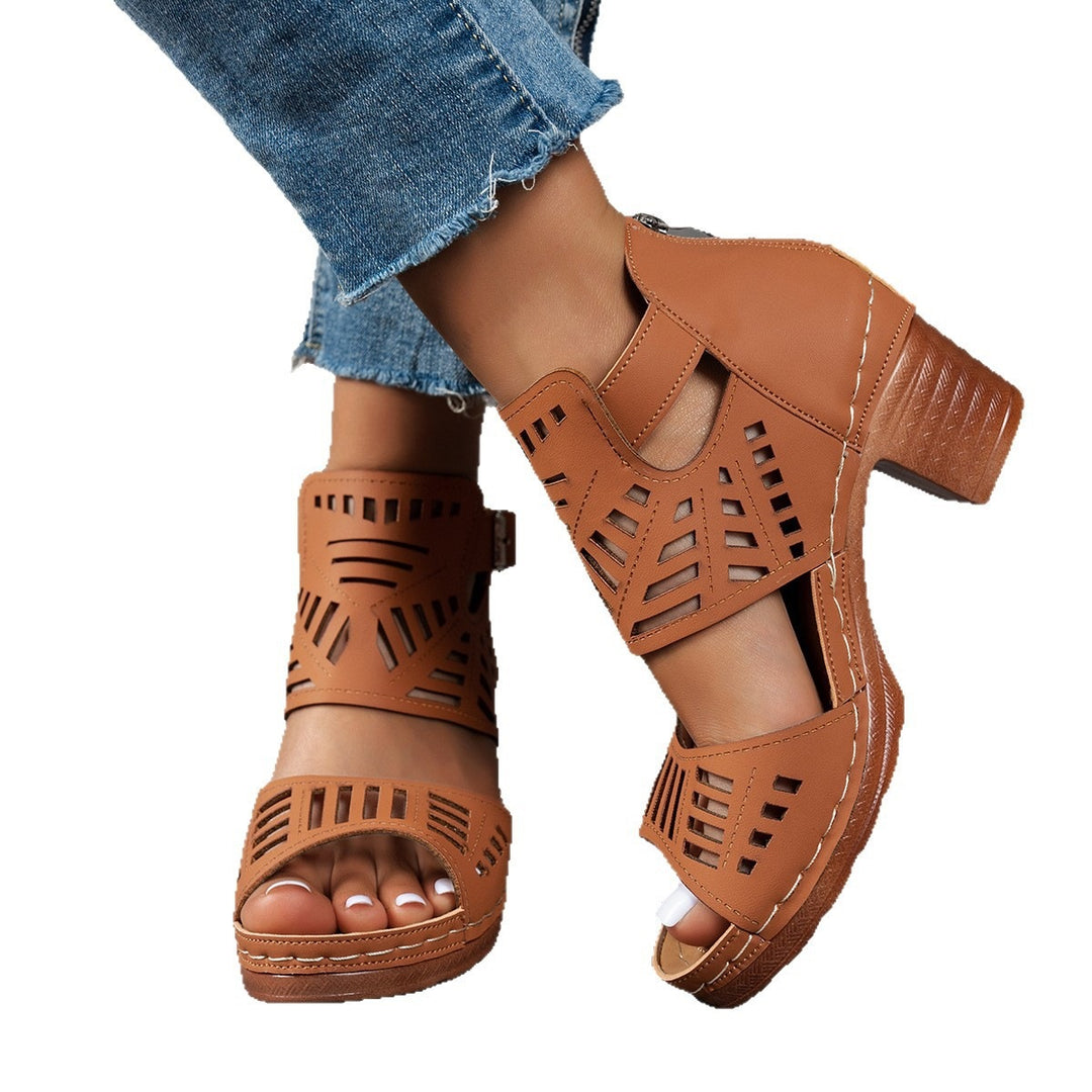 Damen Plateausandalen mit modischem Luftdurchlass R&B